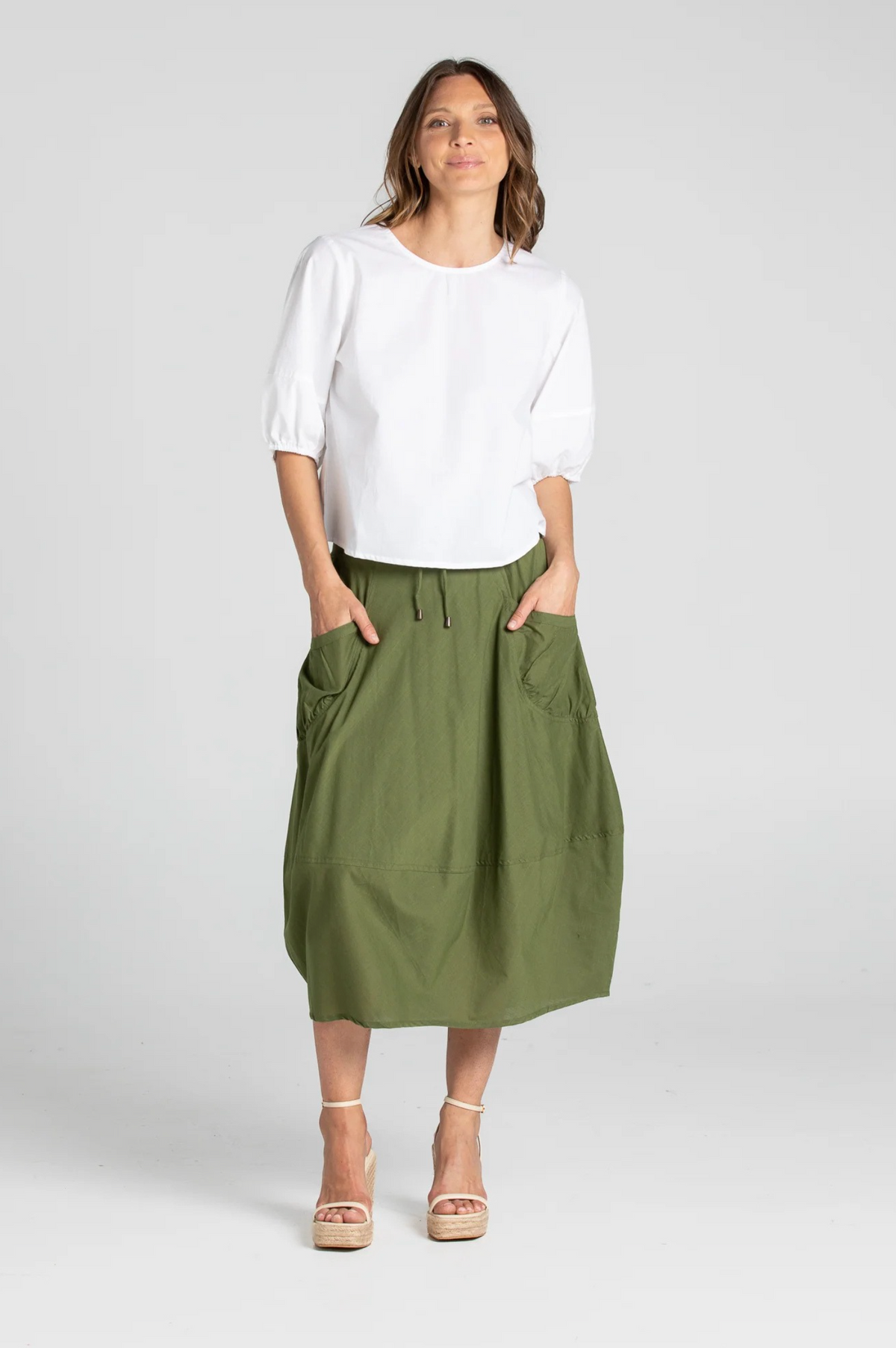 Boom Shankar Guru Skirt in Khaki