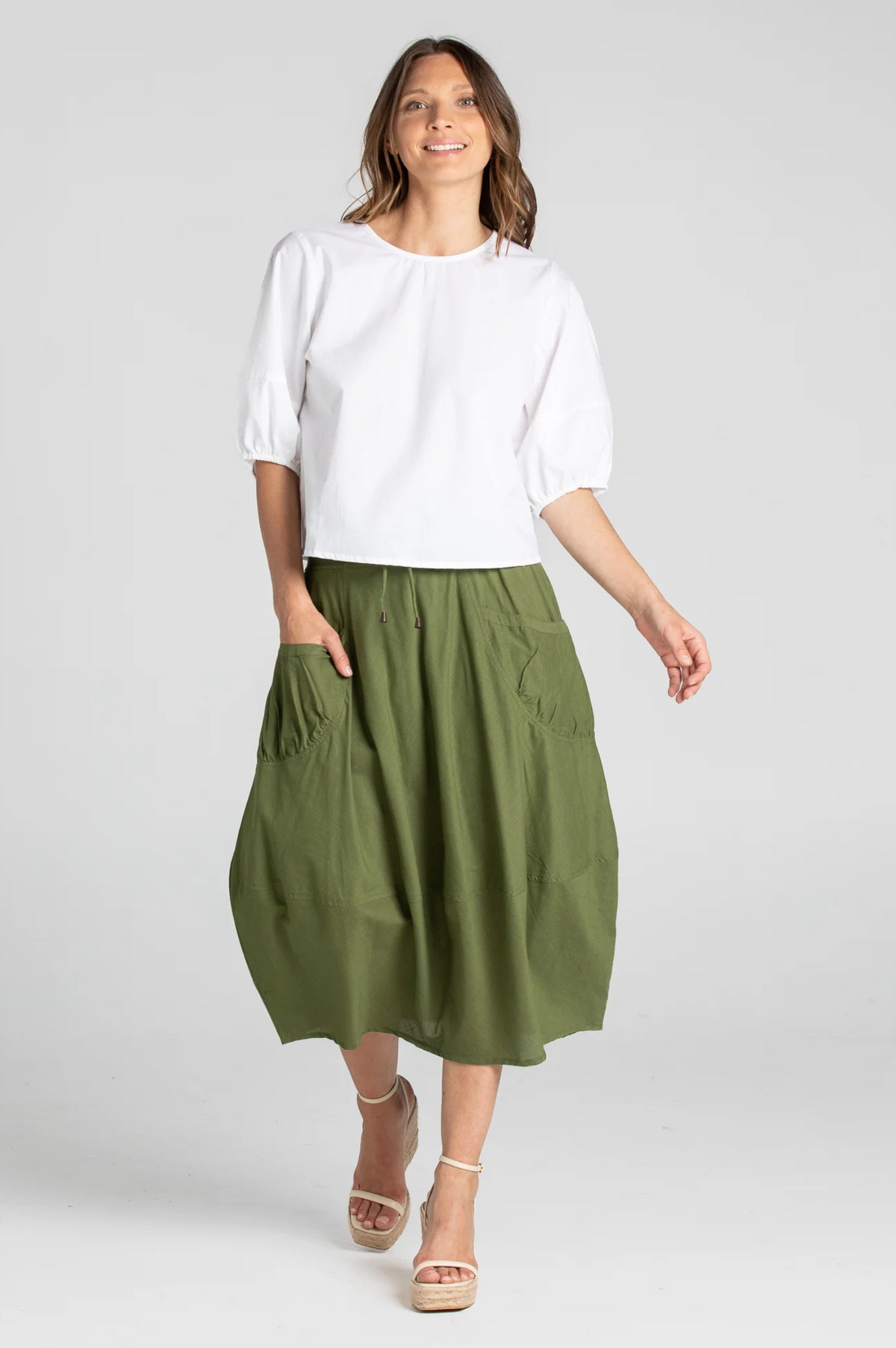 Boom Shankar Guru Skirt in Khaki