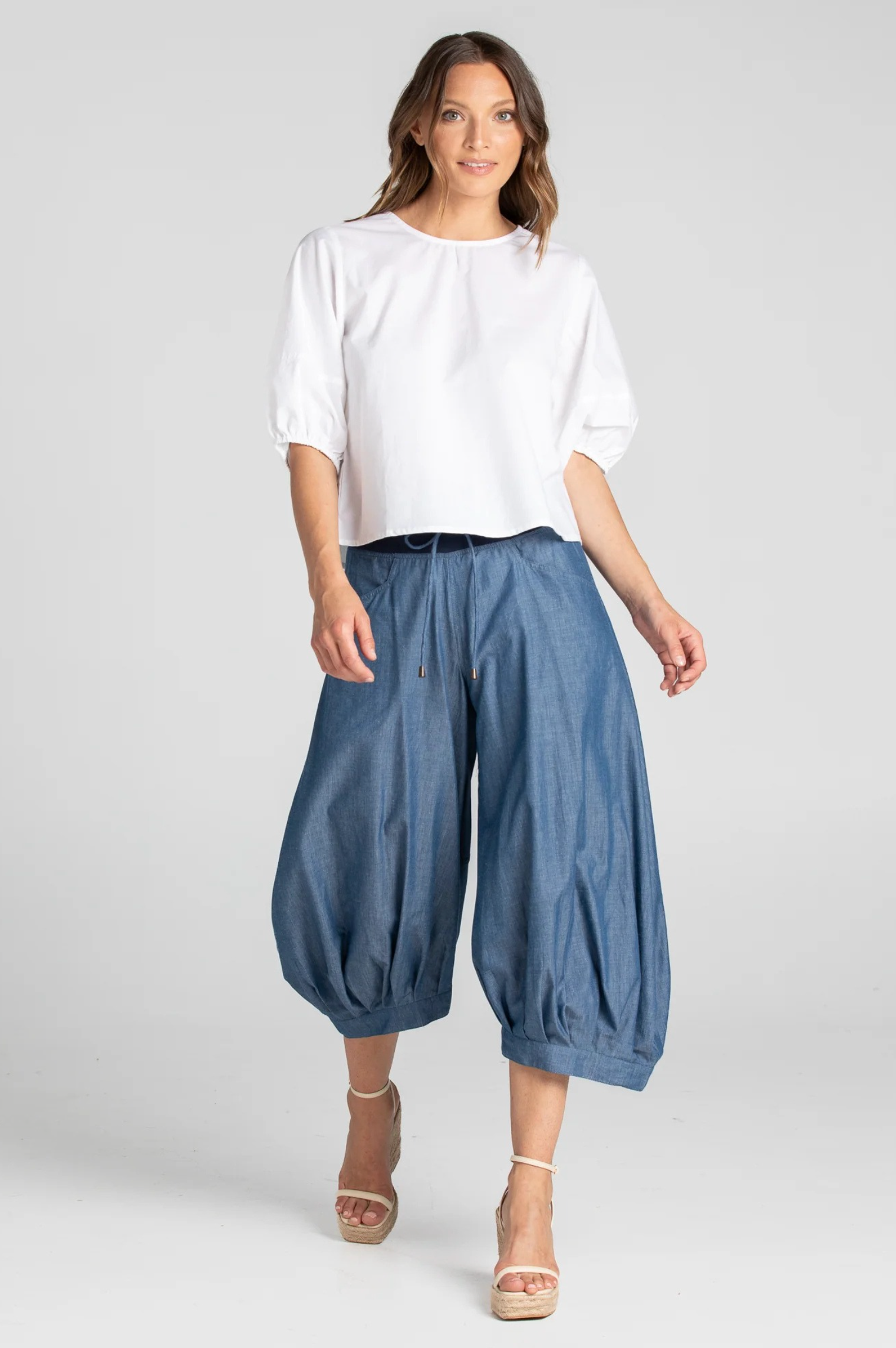 Boom Shankar Guru pants in Chambray