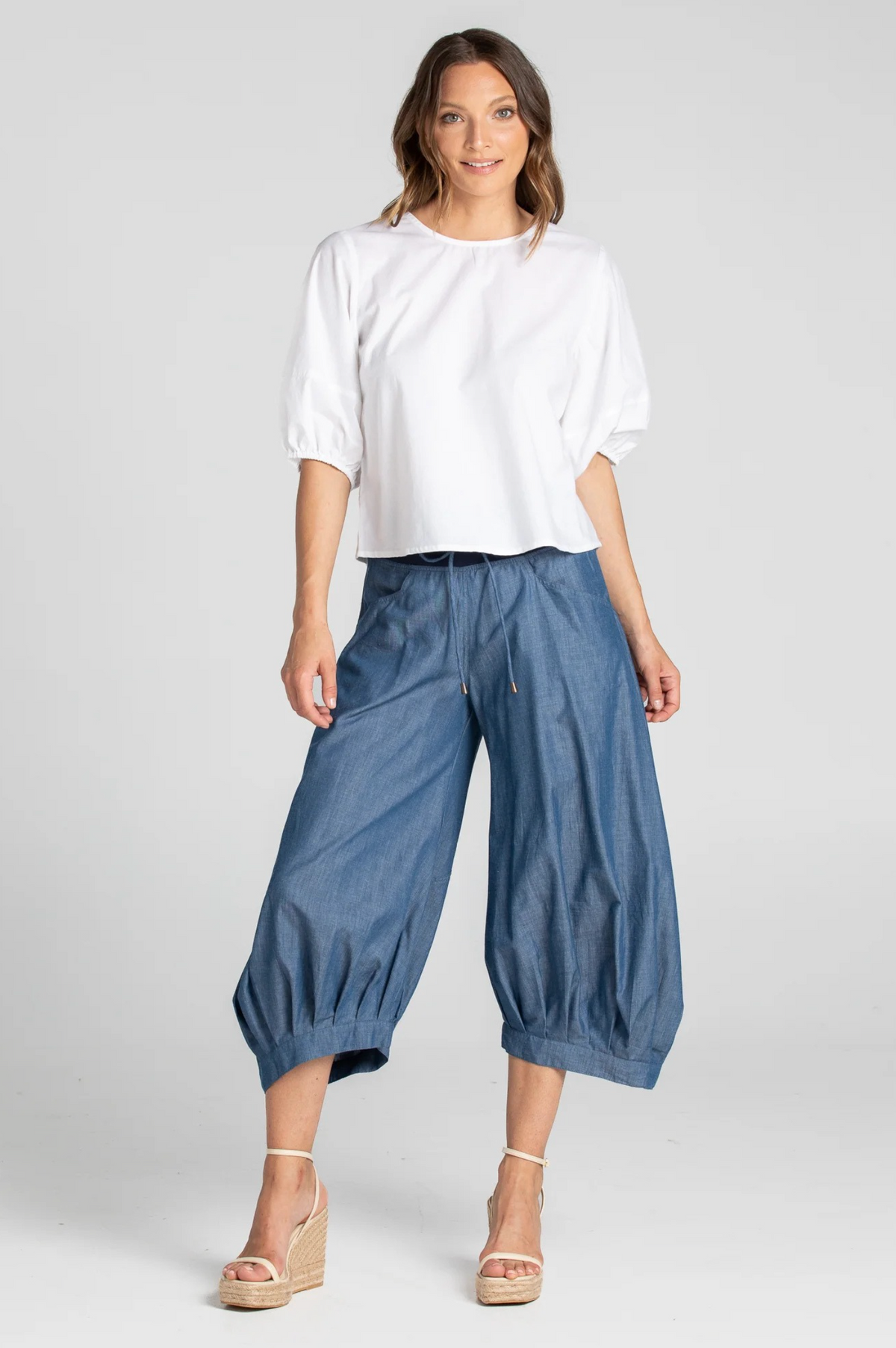 Boom Shankar Guru pants in Chambray