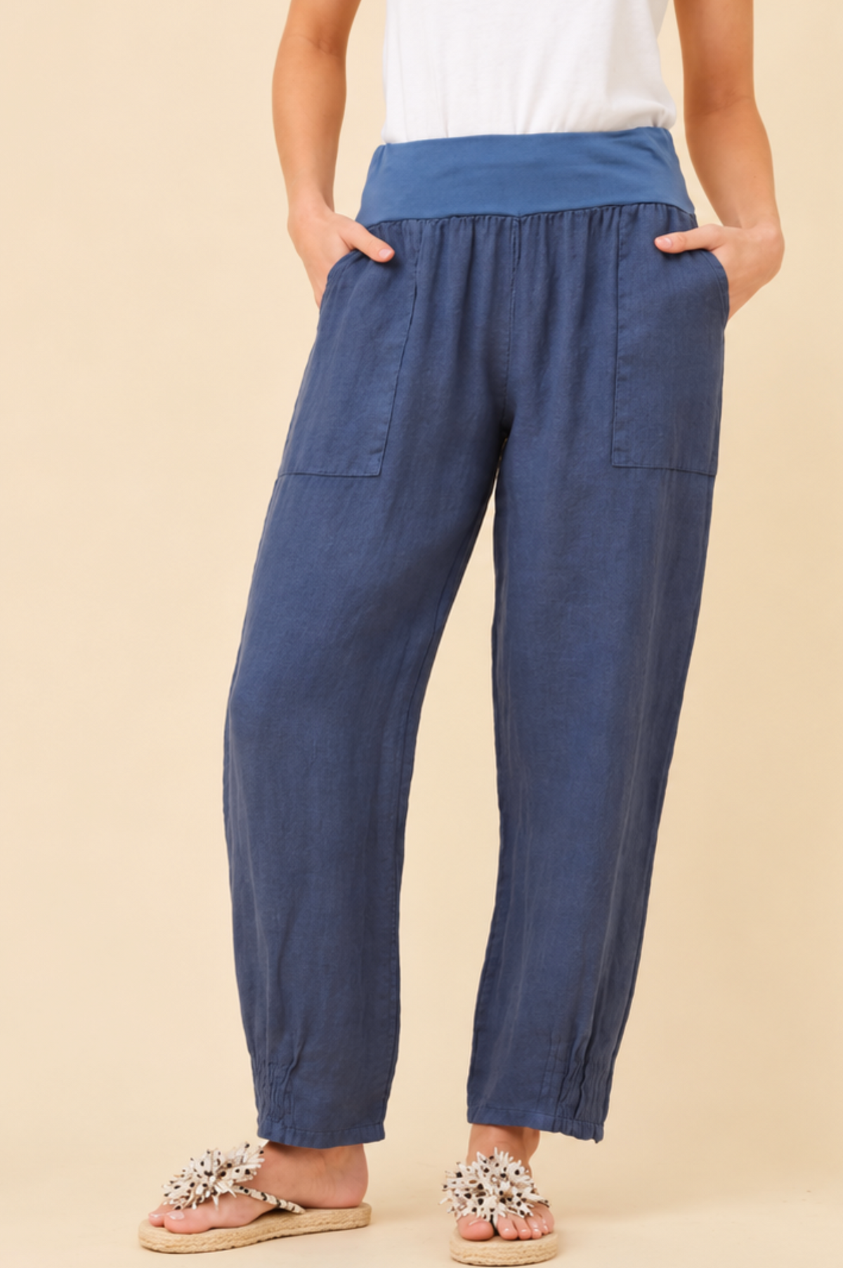 Bottega Moda Long Pant in Indigo Blue