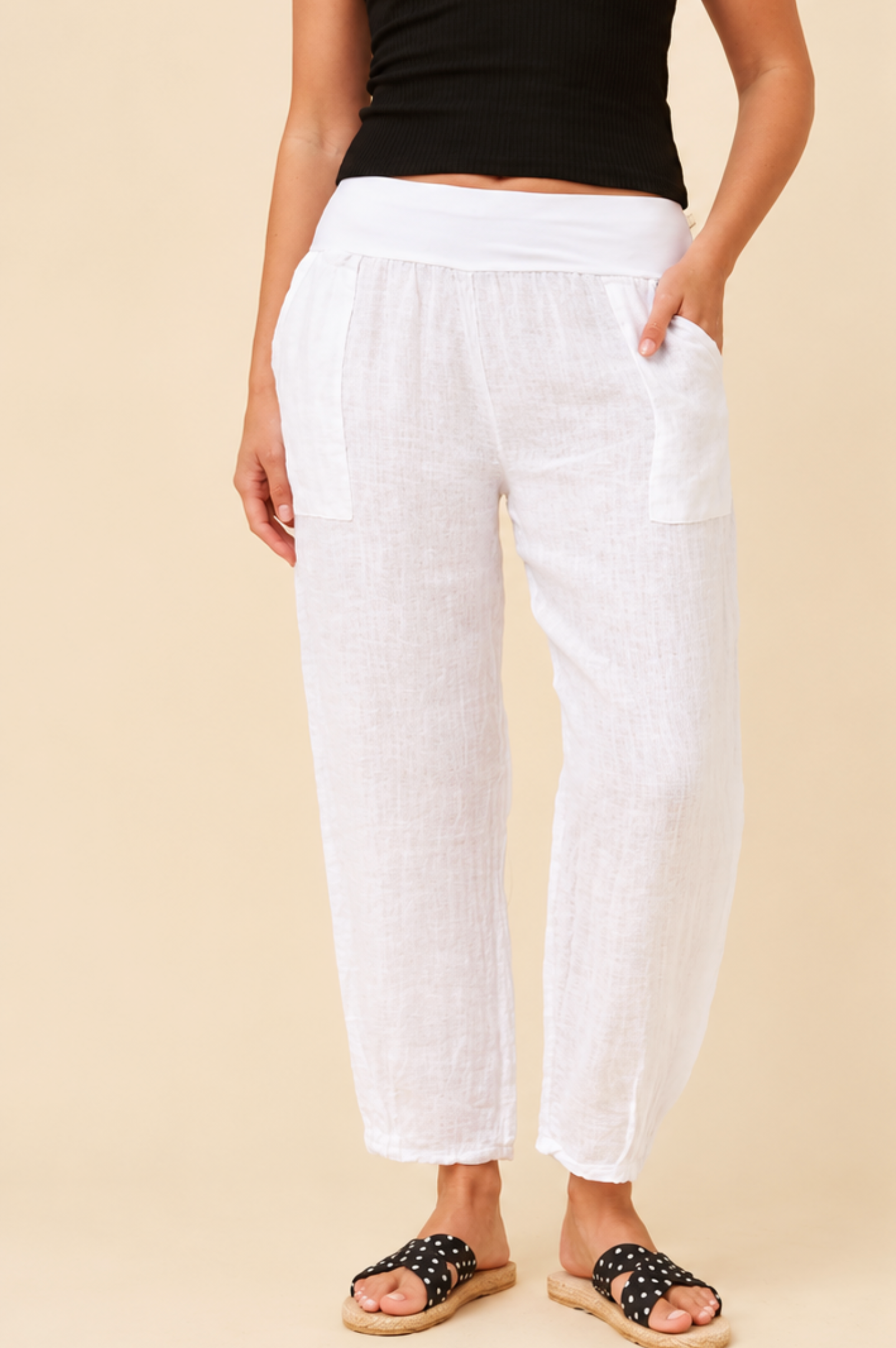 Bottega Moda Long Pant in White