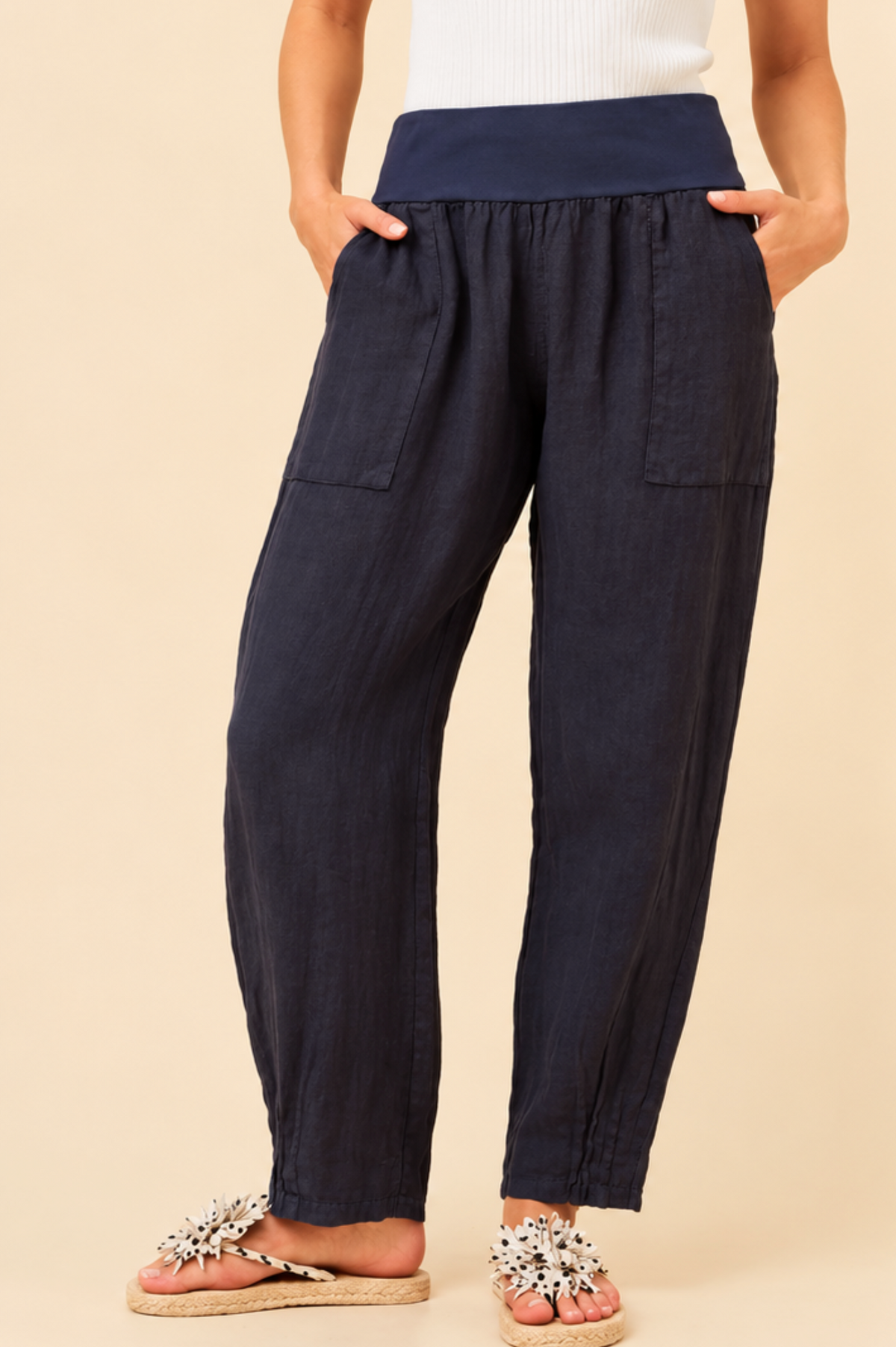 Bottega Moda Long Pant in Navy
