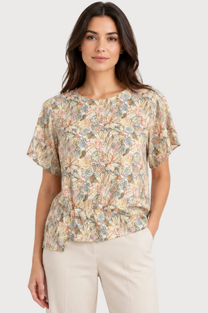 JJ Sisters Sienna Swiss Cotton Top in Native Flora