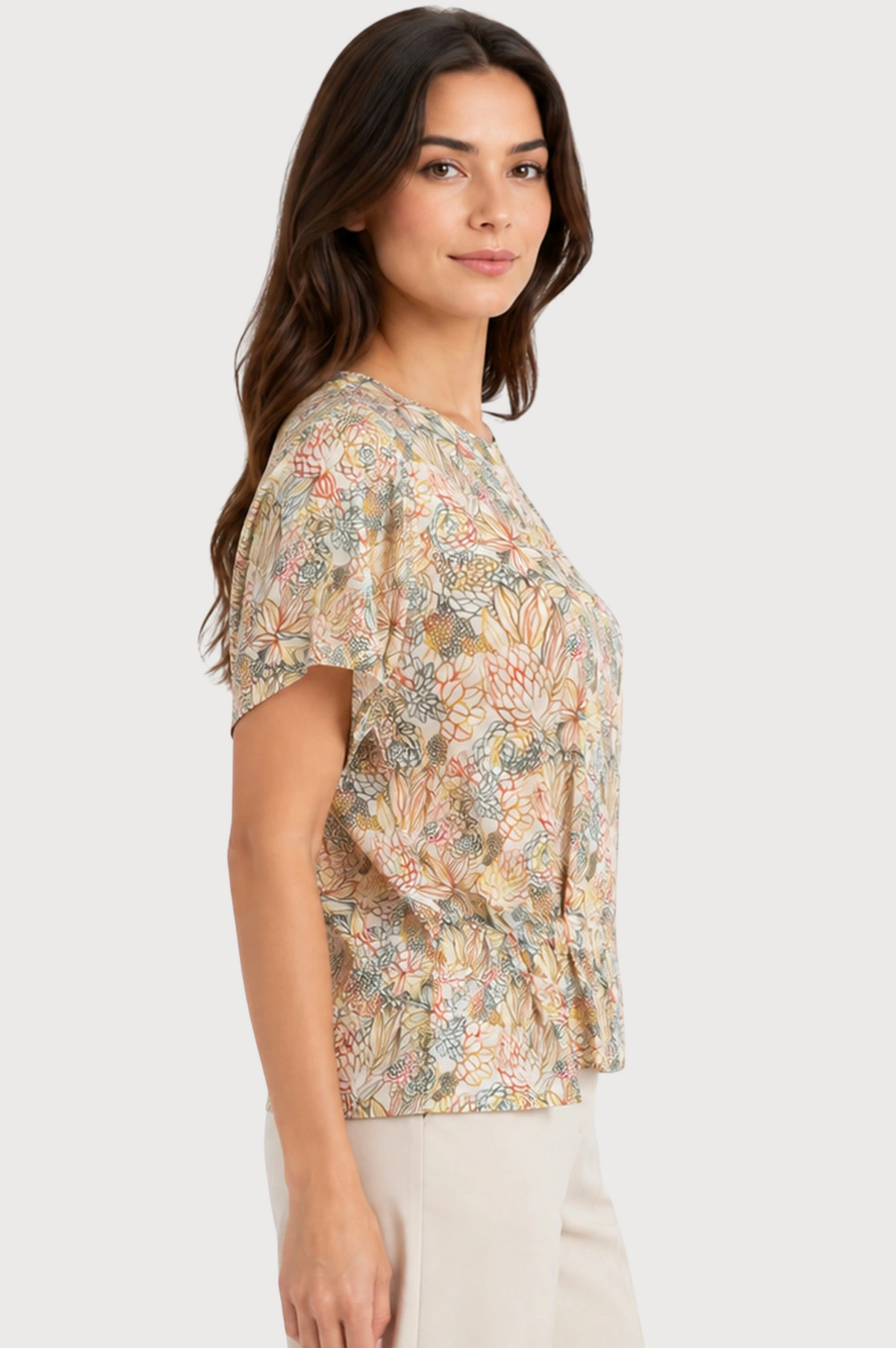 JJ Sisters Sienna Swiss Cotton Top in Native Flora