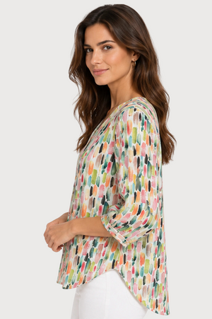 JJ Sisters Willow Swiss Cotton Top in Paint Swatches