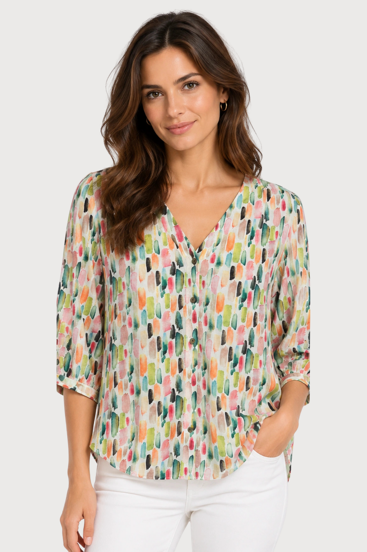 JJ Sisters Willow Swiss Cotton Top in Paint Swatches
