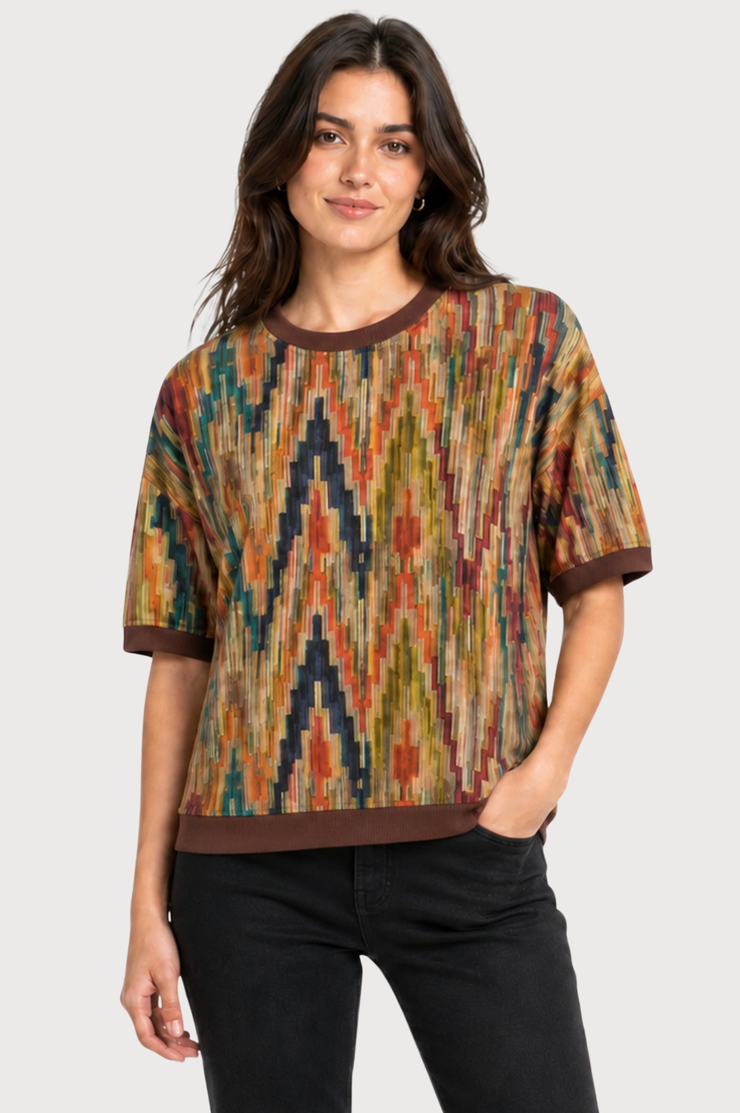 JJ Sisters Palette Swiss Cotton Top in Multi