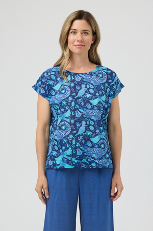 CAKE Vicky Round Neck Top in Crocodile