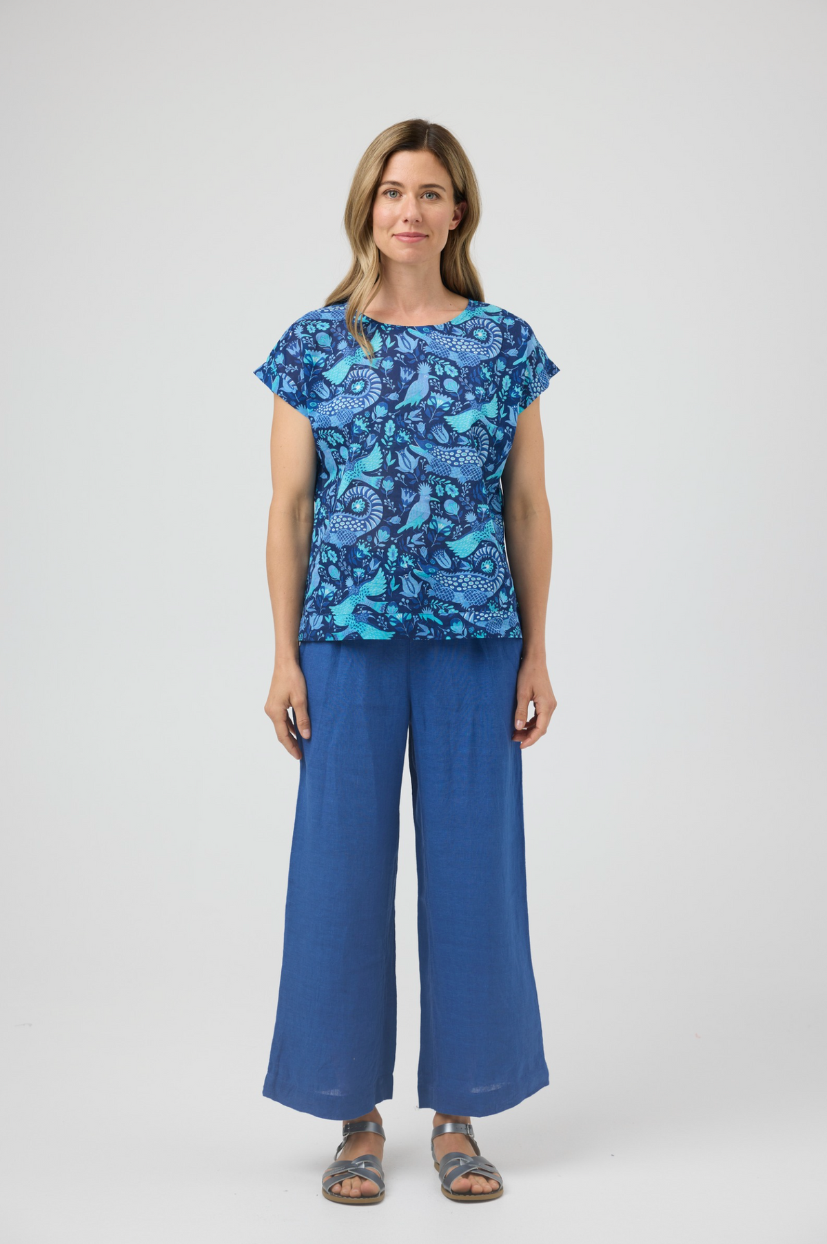 CAKE Vicky Round Neck Top in Crocodile