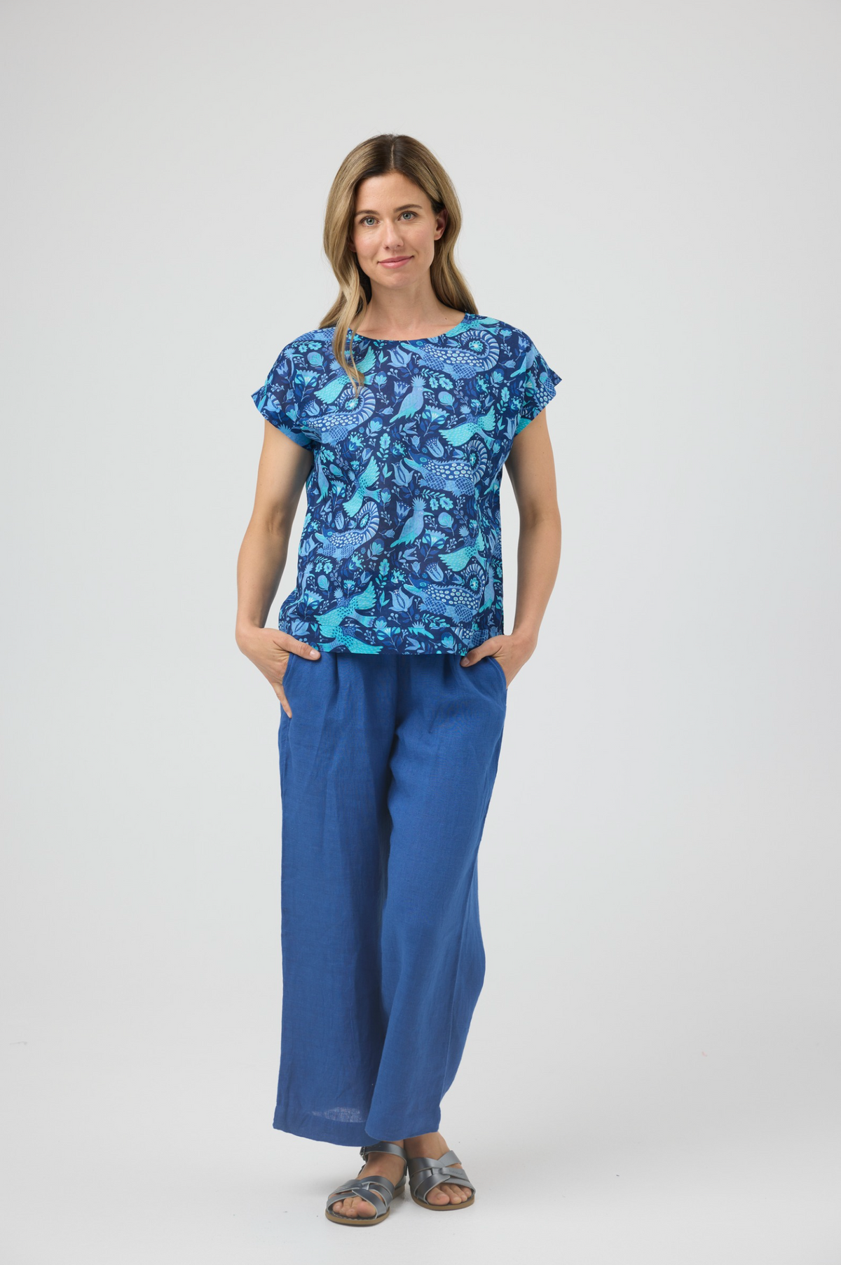 CAKE Vicky Round Neck Top in Crocodile