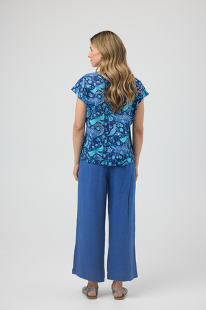 CAKE Vicky Round Neck Top in Crocodile