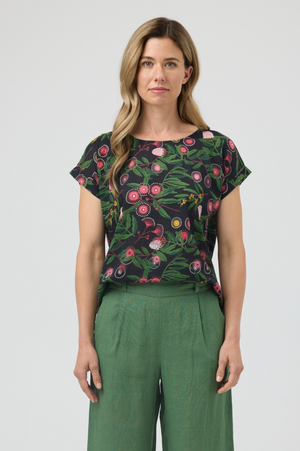 CAKE Vicky Round Neck Top in Native