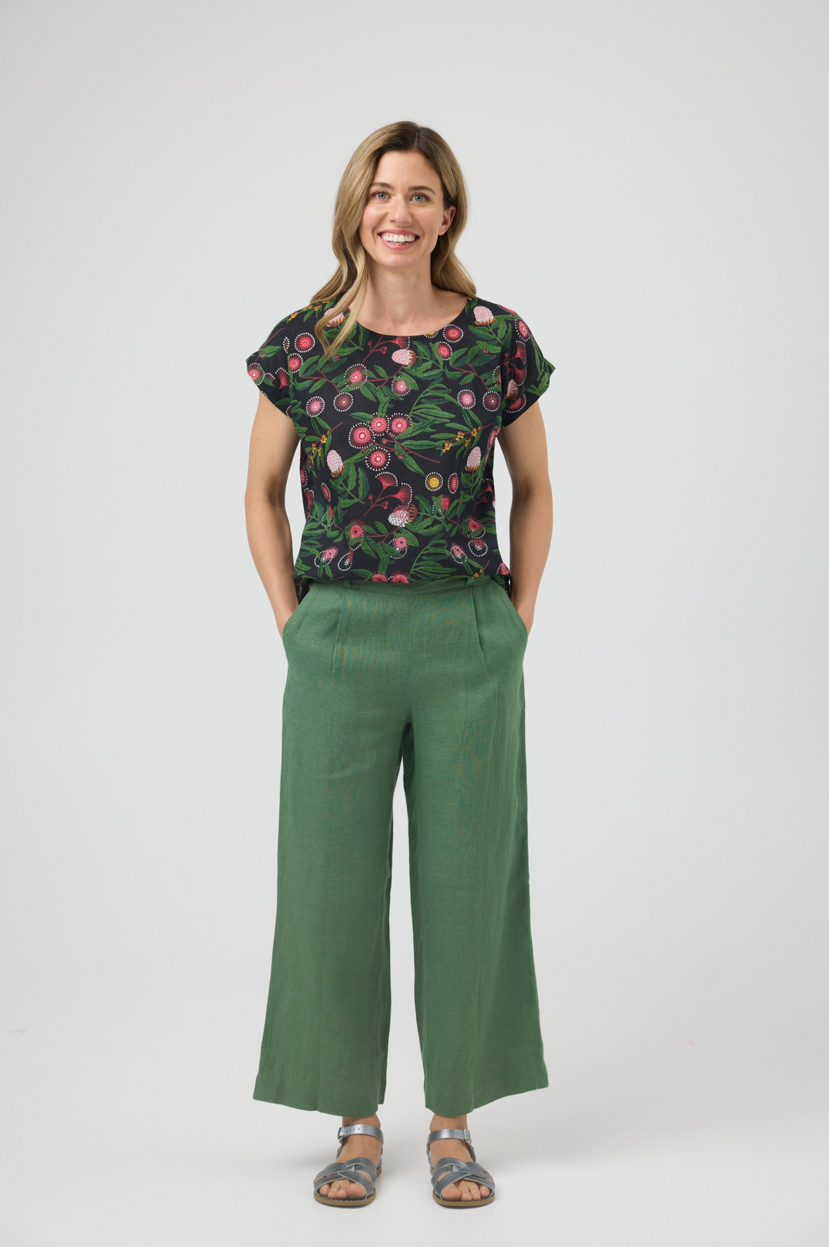 CAKE Vicky Round Neck Top in Native