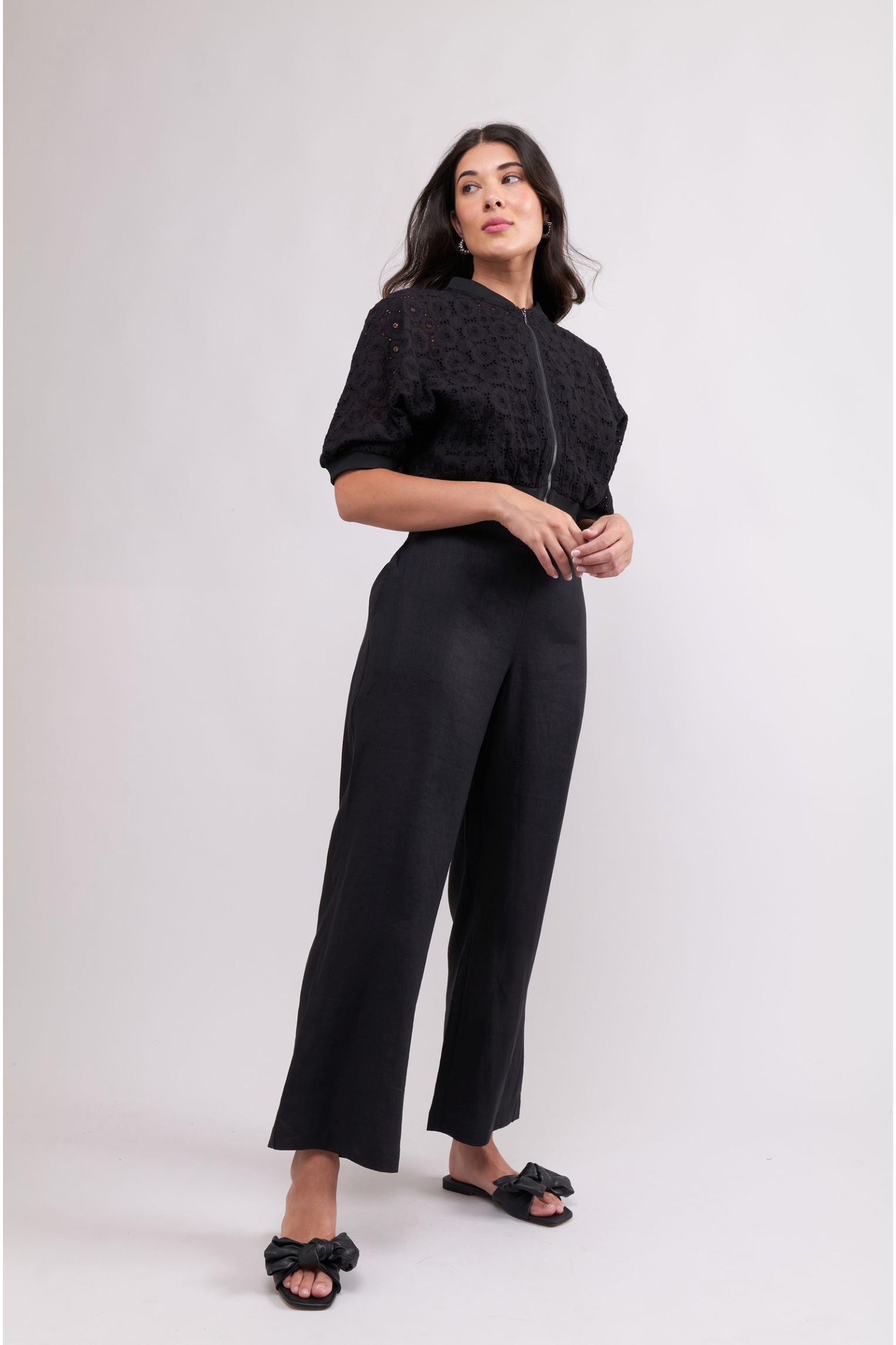 Foil Wide Variety Pant in Black