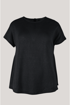 Mansted Denmark Piper Linen Hemp Swing Tee in Black