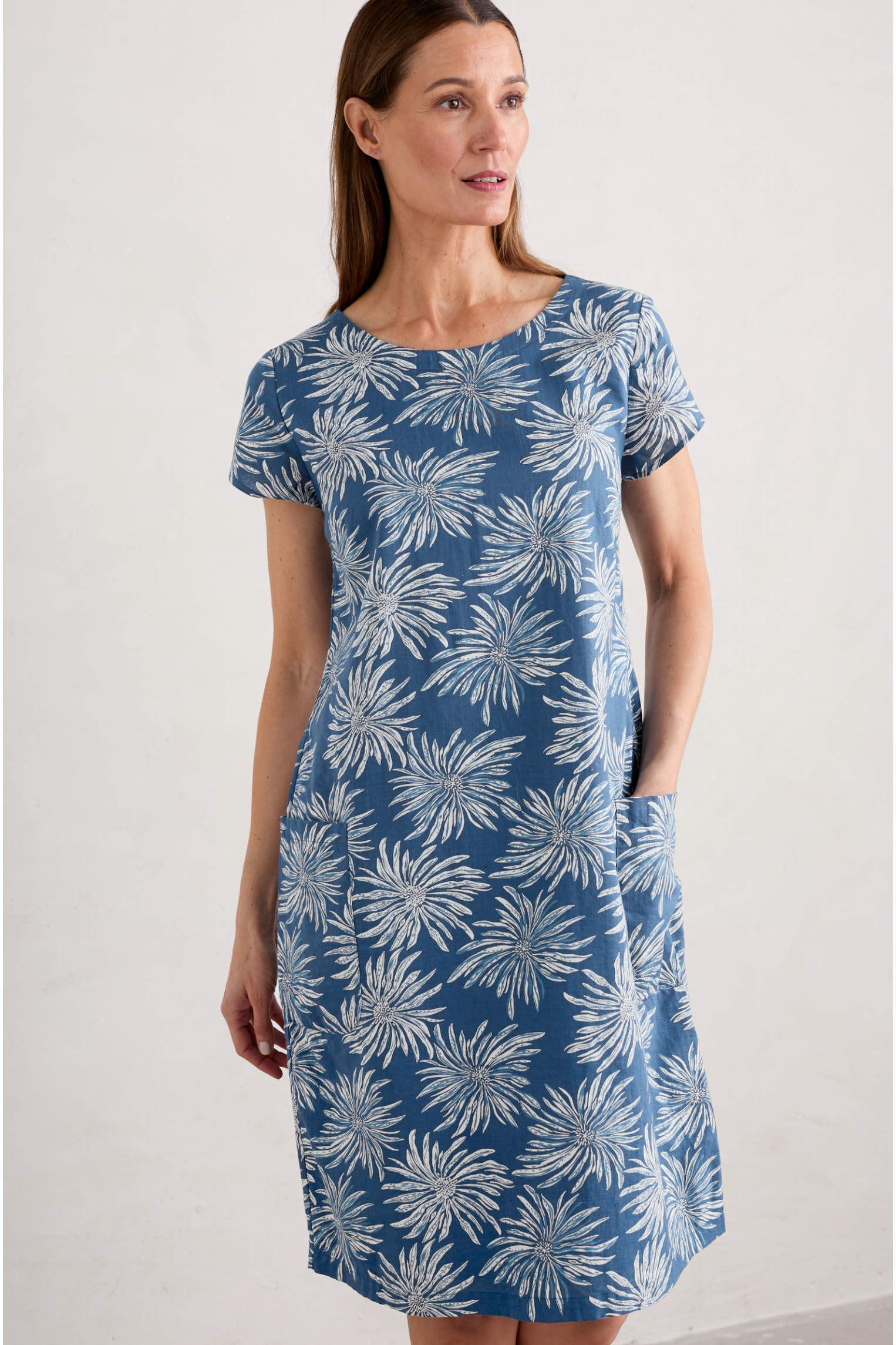 Seasalt River Cove Dress in Sea Flower Dark Voyage