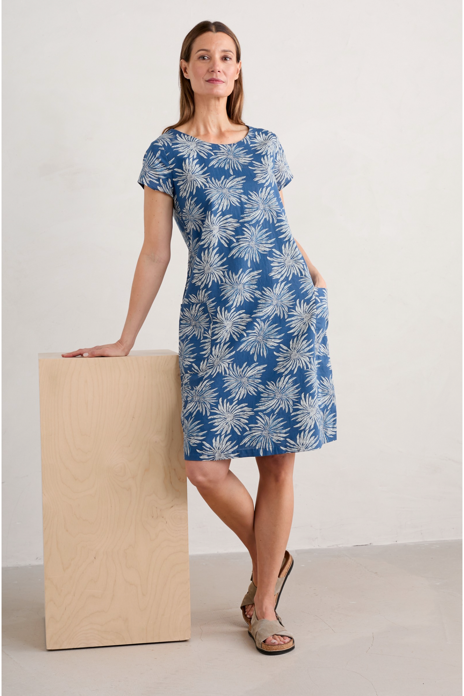 Seasalt River Cove Dress in Sea Flower Dark Voyage