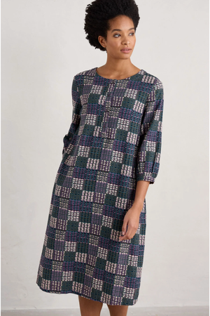 Seasalt Sea Call Dress in Wetland Check Verbena