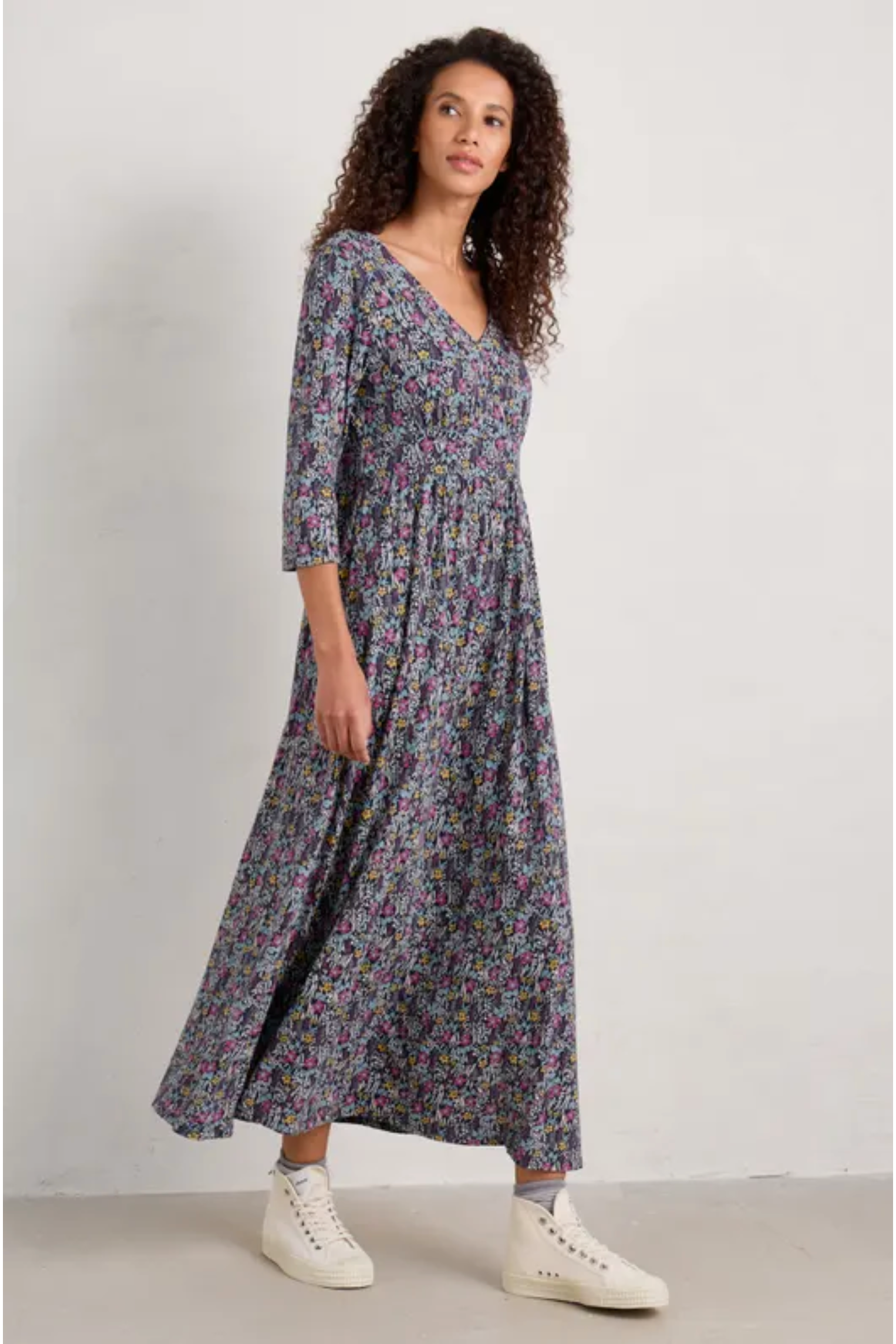 Seasalt Maggie Dress in Floral Moor Maritime