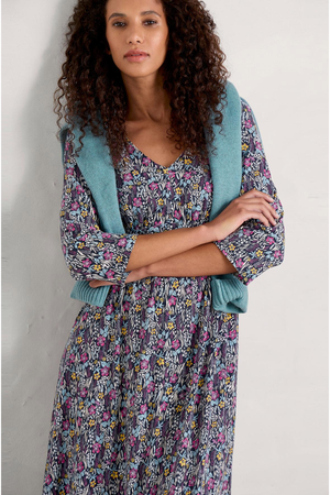 Seasalt Maggie Dress in Floral Moor Maritime