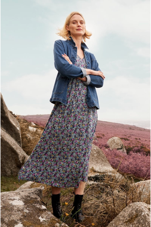 Seasalt Maggie Dress in Floral Moor Maritime