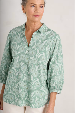 Seasalt Hope Cottage Blouse in Dandelion Seed  Rosemary