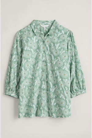 Seasalt Hope Cottage Blouse in Dandelion Seed  Rosemary