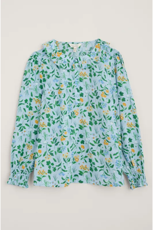 Seasalt Last Leaf Top in Fresh Blooms Blue Fog