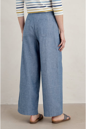 Seasalt Calluna Trousers in Mid Wash Cross Hatch