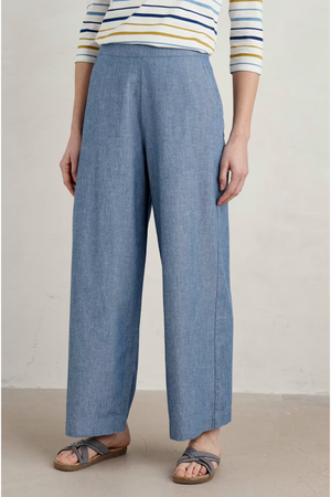 Seasalt Calluna Trousers in Mid Wash Cross Hatch