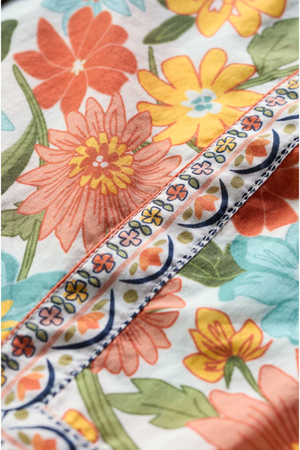 Seasalt Blue Hills Border Dress in Flowering  Blooms Chalk