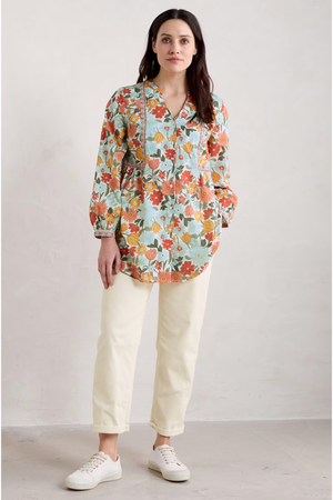 Seasalt Dragonfly Tunic in Flowering Blooms Chalk