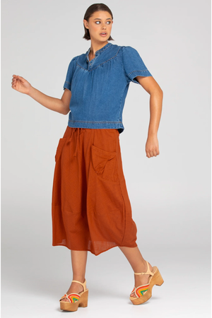 Boom Shankar Guru Skirt in Mecca Orange