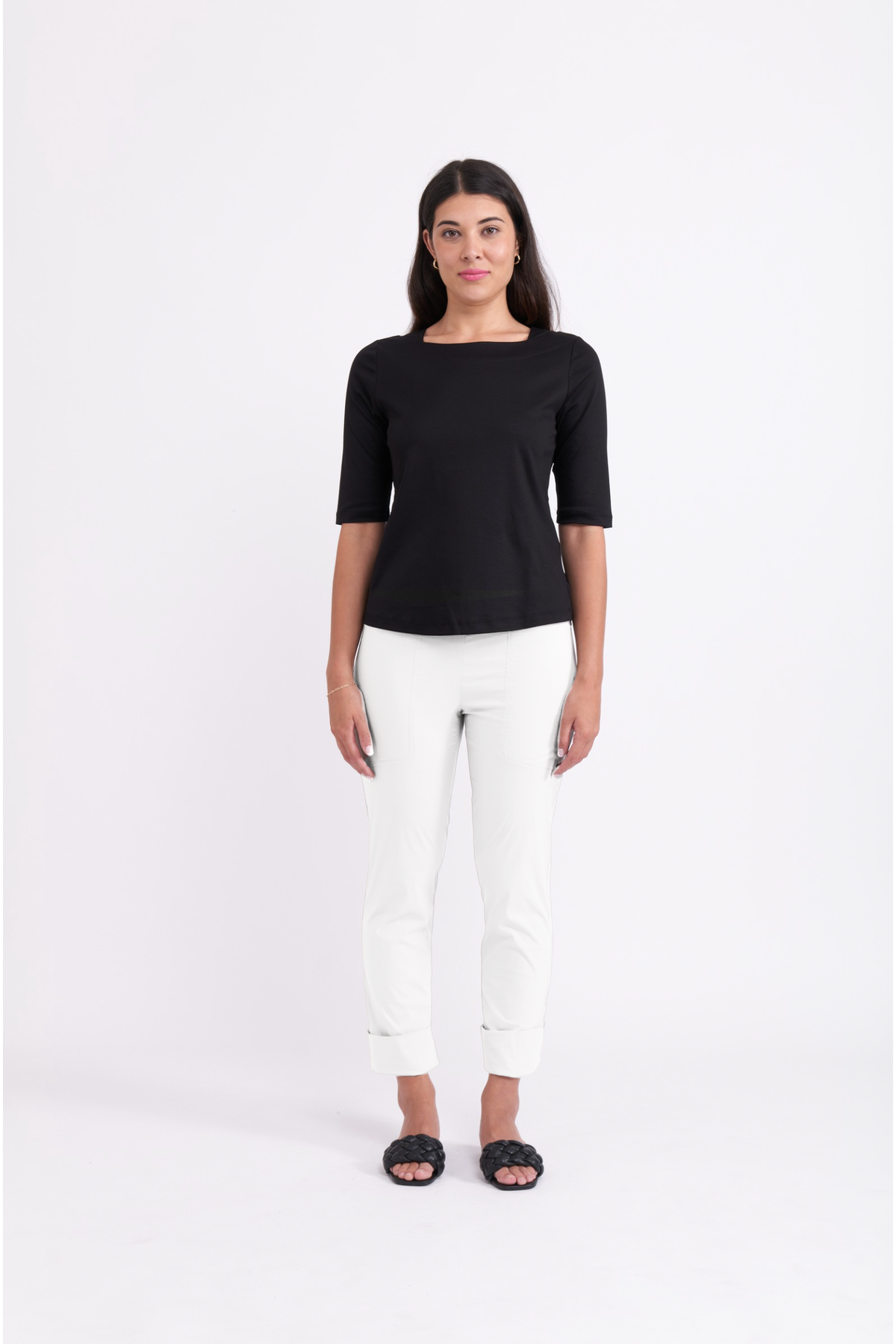 Foil Gemini Trapeze Pant in White