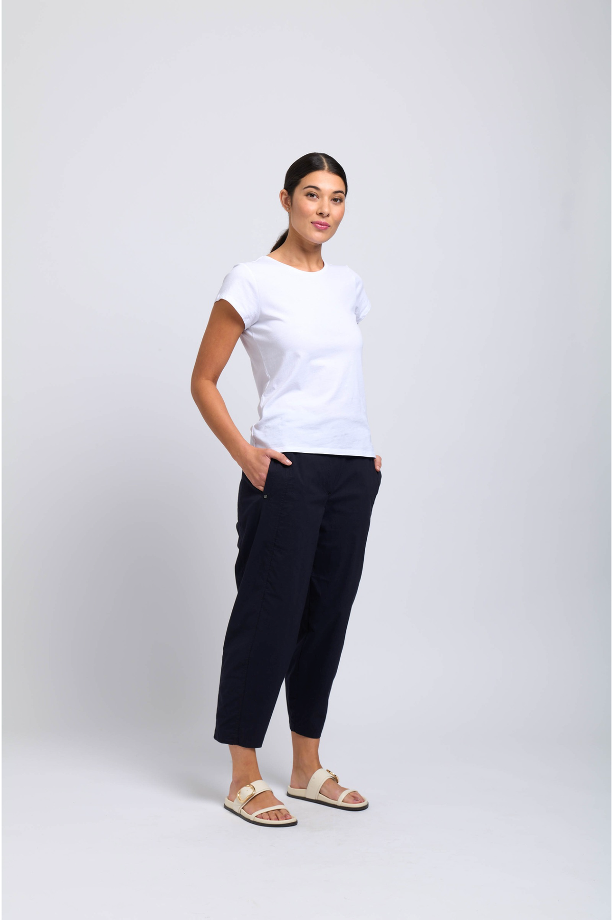Foil Pump It Up Trapeze Pant in True Navy