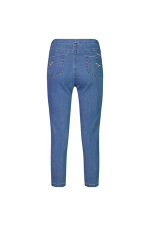 Vassalli Skinny Leg 7/8 Pull On in Light Denim