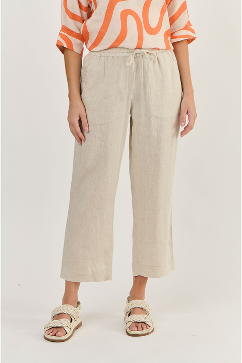 Naturals by O & J Linen Pant in Sand