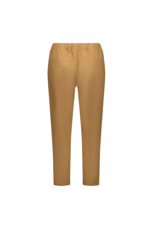 Vassalli 7/8 Length Skinny Leg Elastic Waist Pant in Caramel