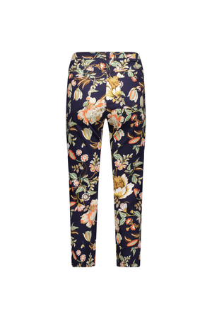 Vassalli Printed Slim Leg 7/8 Length Lightweight Pull on Pant in Freya