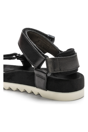 Rollie Sandal Tooth Wedge in Black