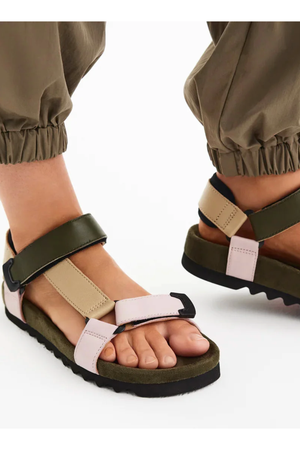 Rollie Sandal Tooth Wedge in Blush Camo