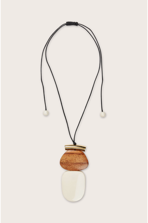 Masai Ribola Necklace in Whitecap