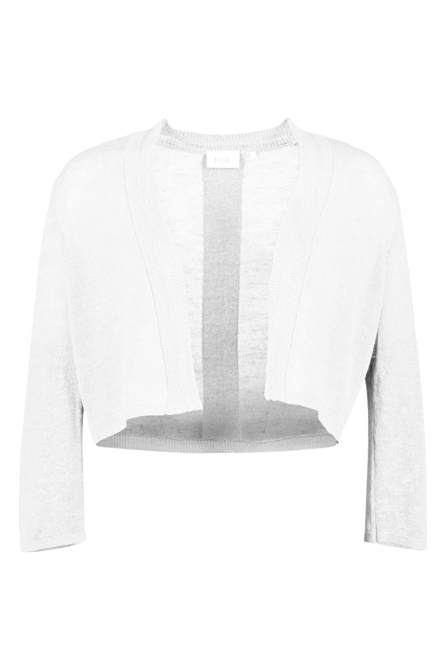 Foil Shrug It Off Cardigan in White