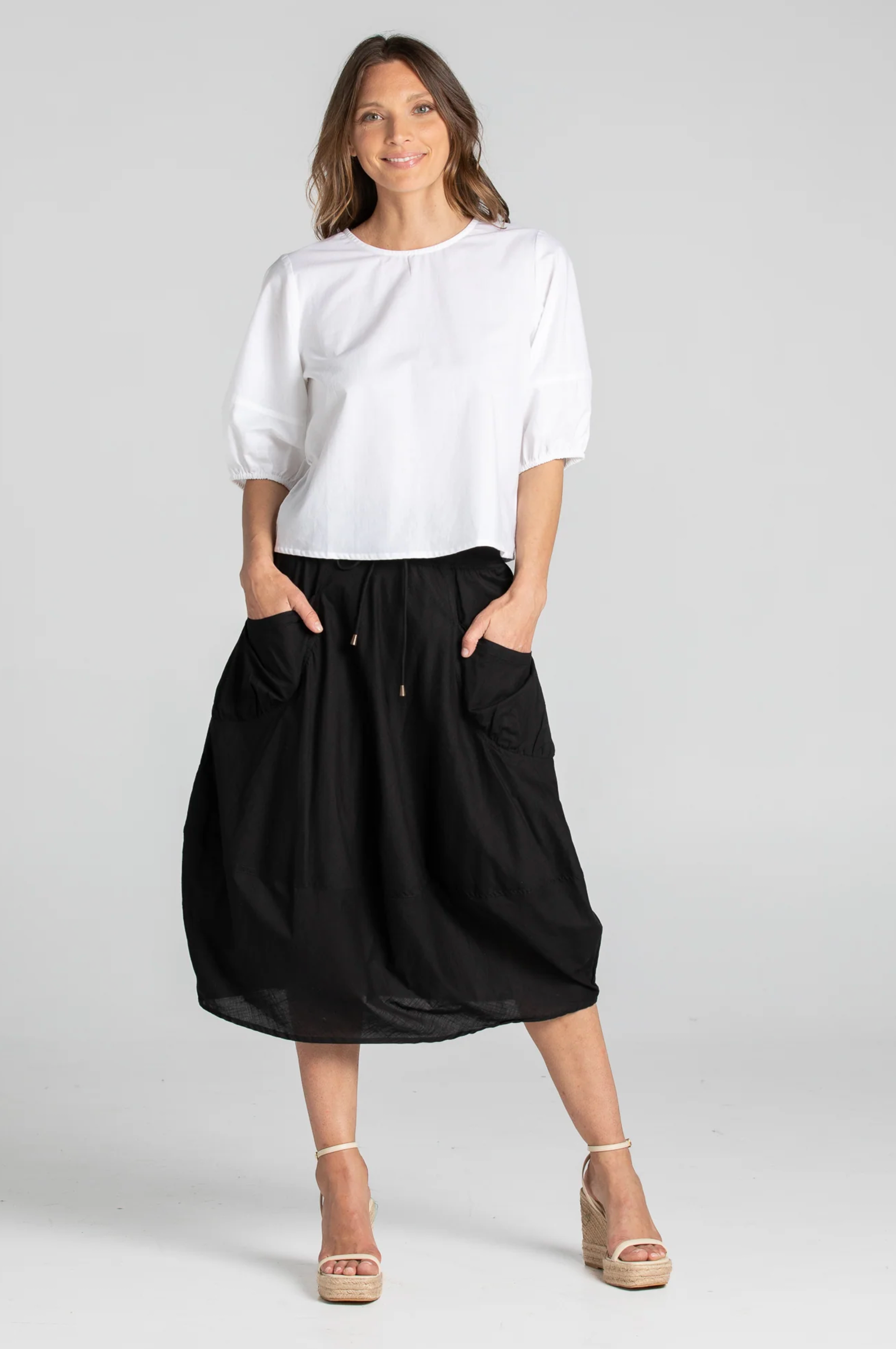 Boom Shankar Black Plain Guru Skirt