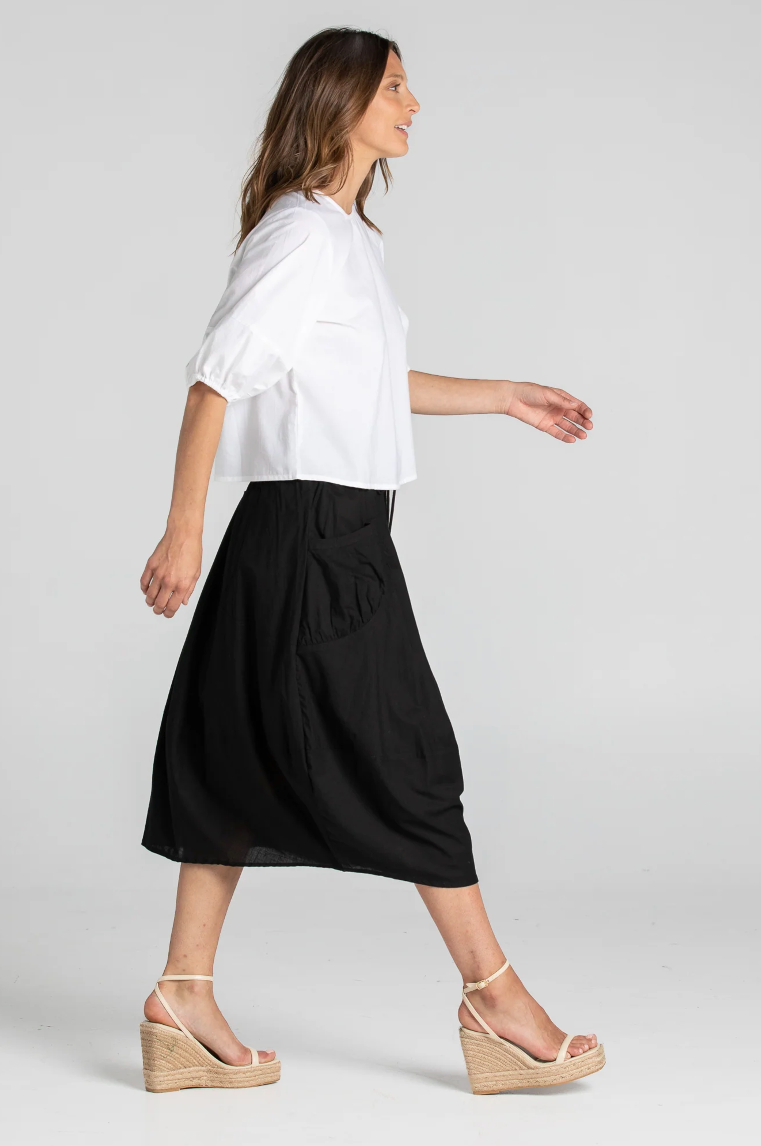 Boom Shankar Black Plain Guru Skirt