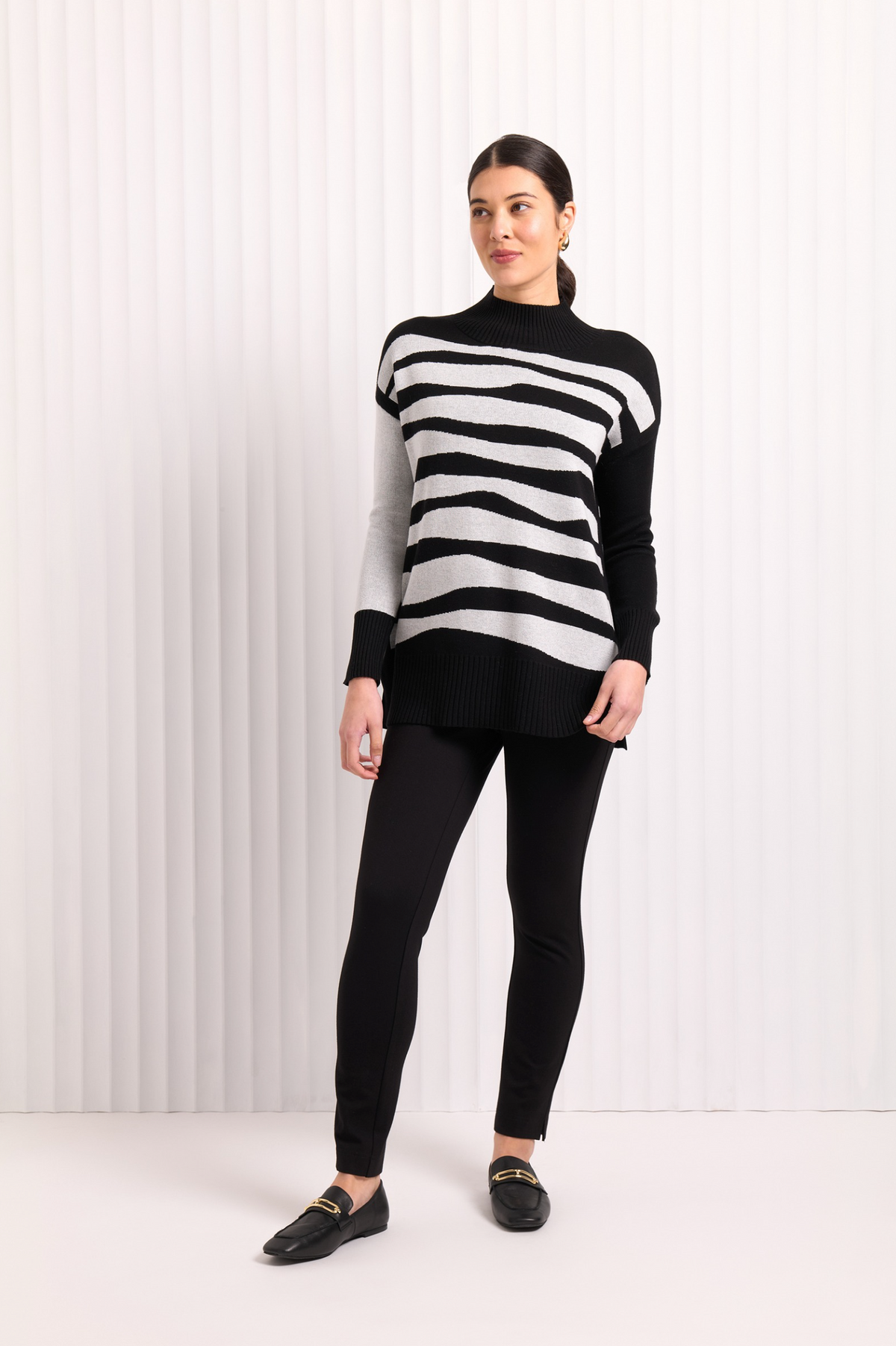 Foil Straight and Narrow 7/8 Trousers in Black