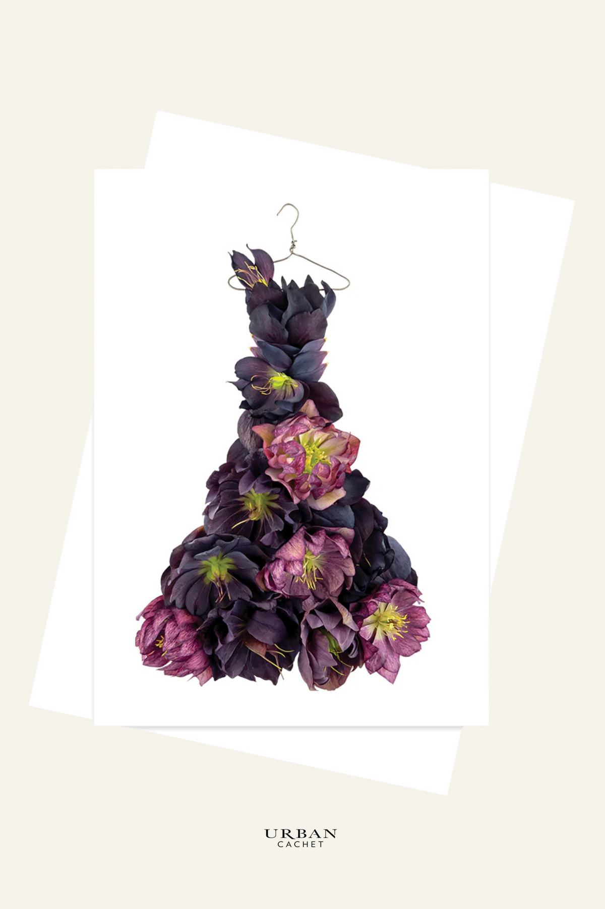 petal & pins hellebore happiness dress greeting card