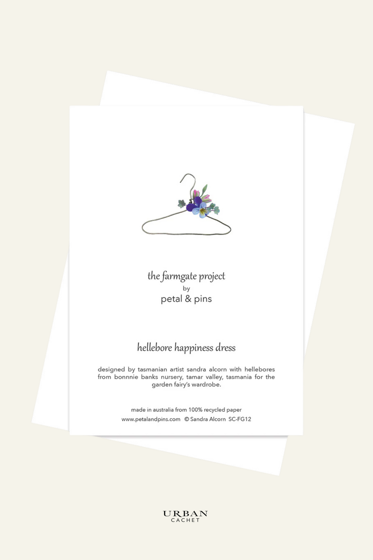 petal & pins hellebore happiness dress greeting card