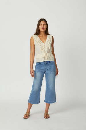 New London Jeans Dorset Wide Leg Kulot Jean in Denim